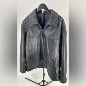 Tommy Hilfiger Black Genuine Leather Jacket